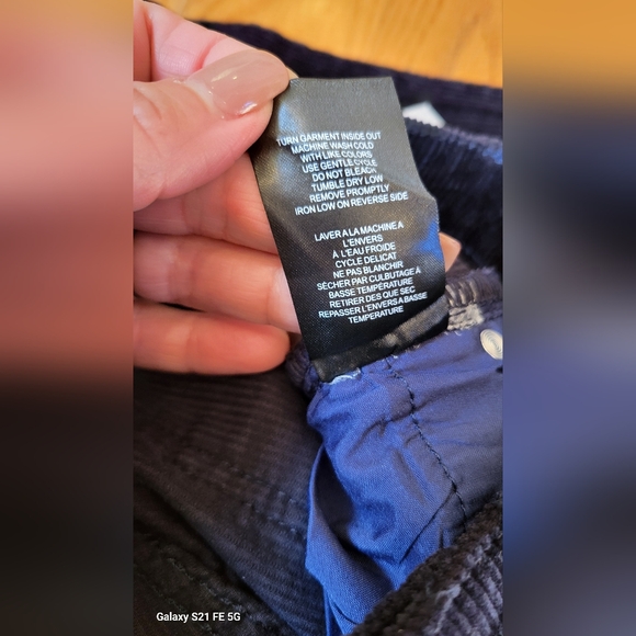 Oat New York High Waist Skinny Cords Dark Navy/black sz. 25 - Picture 6 of 12